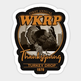 WKRP Turkey Drop Sticker